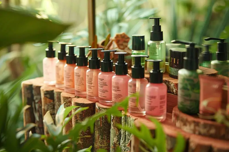 Vanity de salle de bains avec soins rechargeables, savon solide et cotons lavables