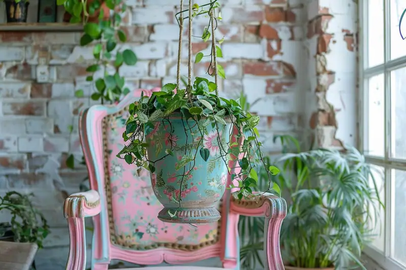 Relooking d’une commode vintage avec peinture vert olive et poignées en laiton