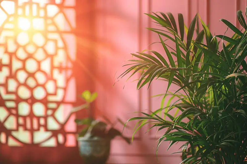 Entrée lumineuse et désencombrée aménagée selon des principes de feng shui