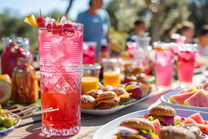 Famille partageant un apéro dînatoire d’automne avec légumes, pain et dips