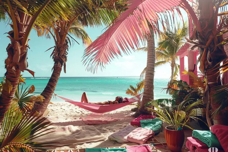 Voyageuse calculant son budget vacances avec billets, carte et sac cabine