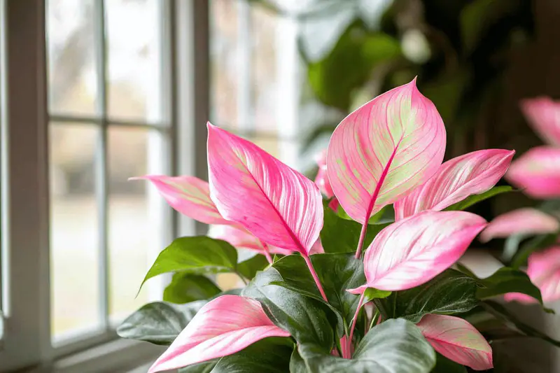 Trois plantes d’intérieur bien placées près d’une fenêtre lumineuse ouverte