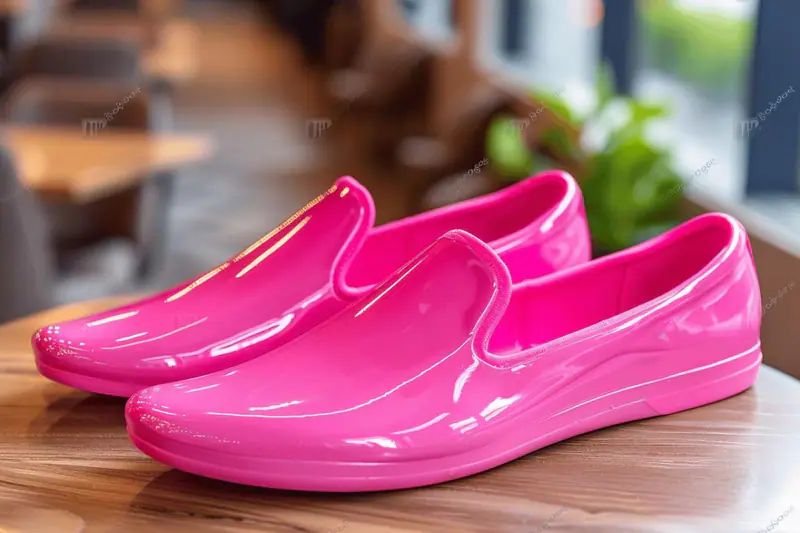Mocassins plats en cuir portés avec jean droit sur trottoir hivernal humide