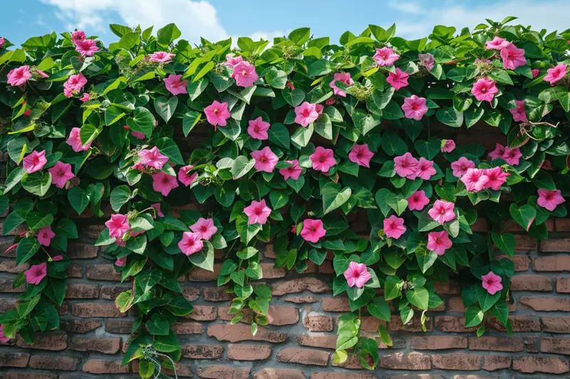 Jardinière installant des câbles pour plantes grimpantes sur un mur extérieur