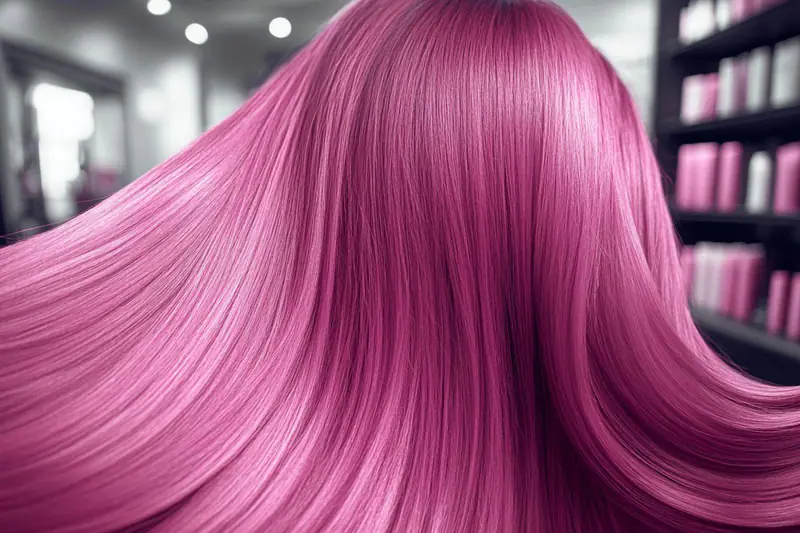 Comparaison entre cheveux ondulés et cheveux lissés dans un salon lumineux