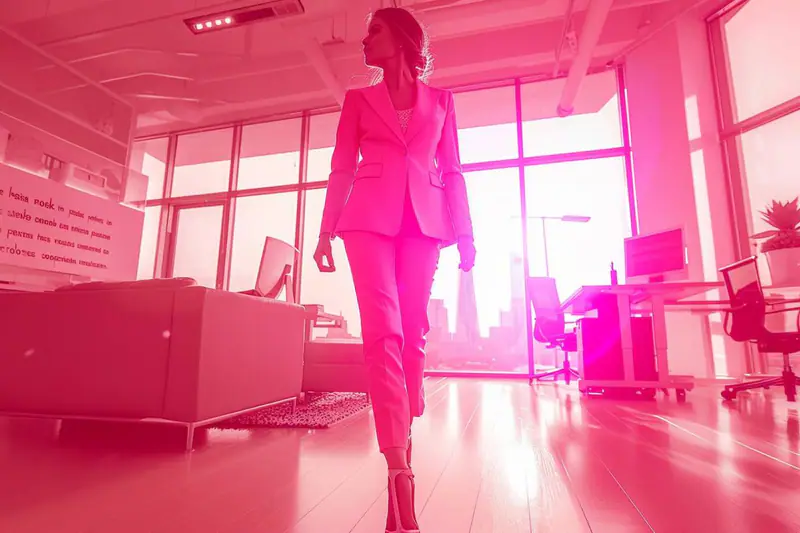 Femme préparant une tenue de bureau élégante pour une journée d’automne